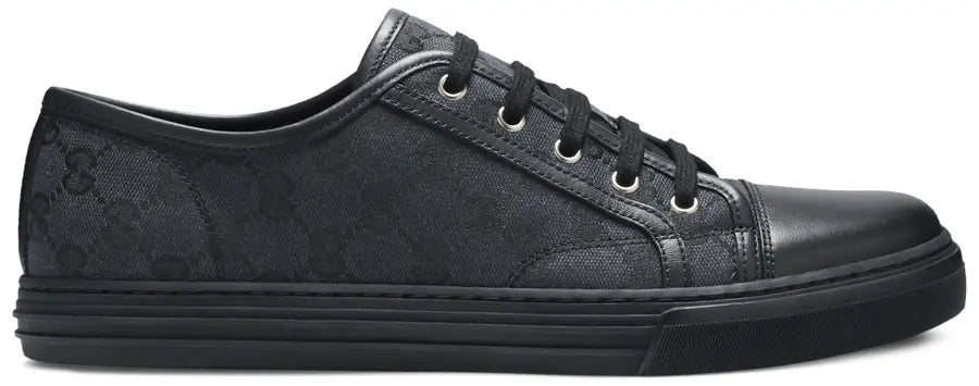 Gucci GG Canvas Low 'Grey Black' - Size 4.5UK